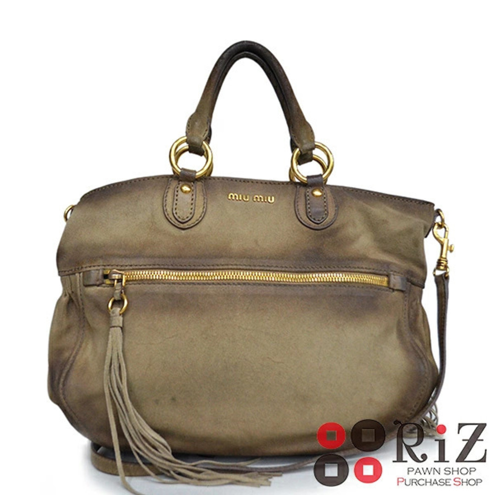 Miu Miu Handbag Shoulder Bag Messenger Beige